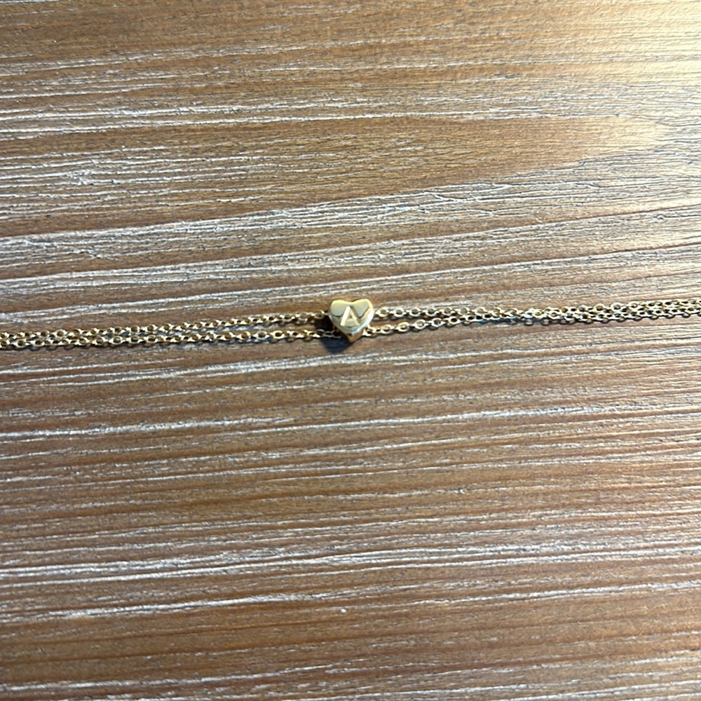 Double strand gold tone anklet - Picture 2 of 3